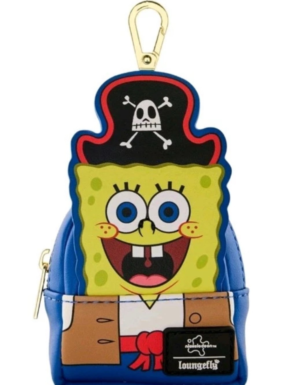 Loungefly SpongeBob Pirate Mini Backpack Keychain charm - Yellow/Blue/Black